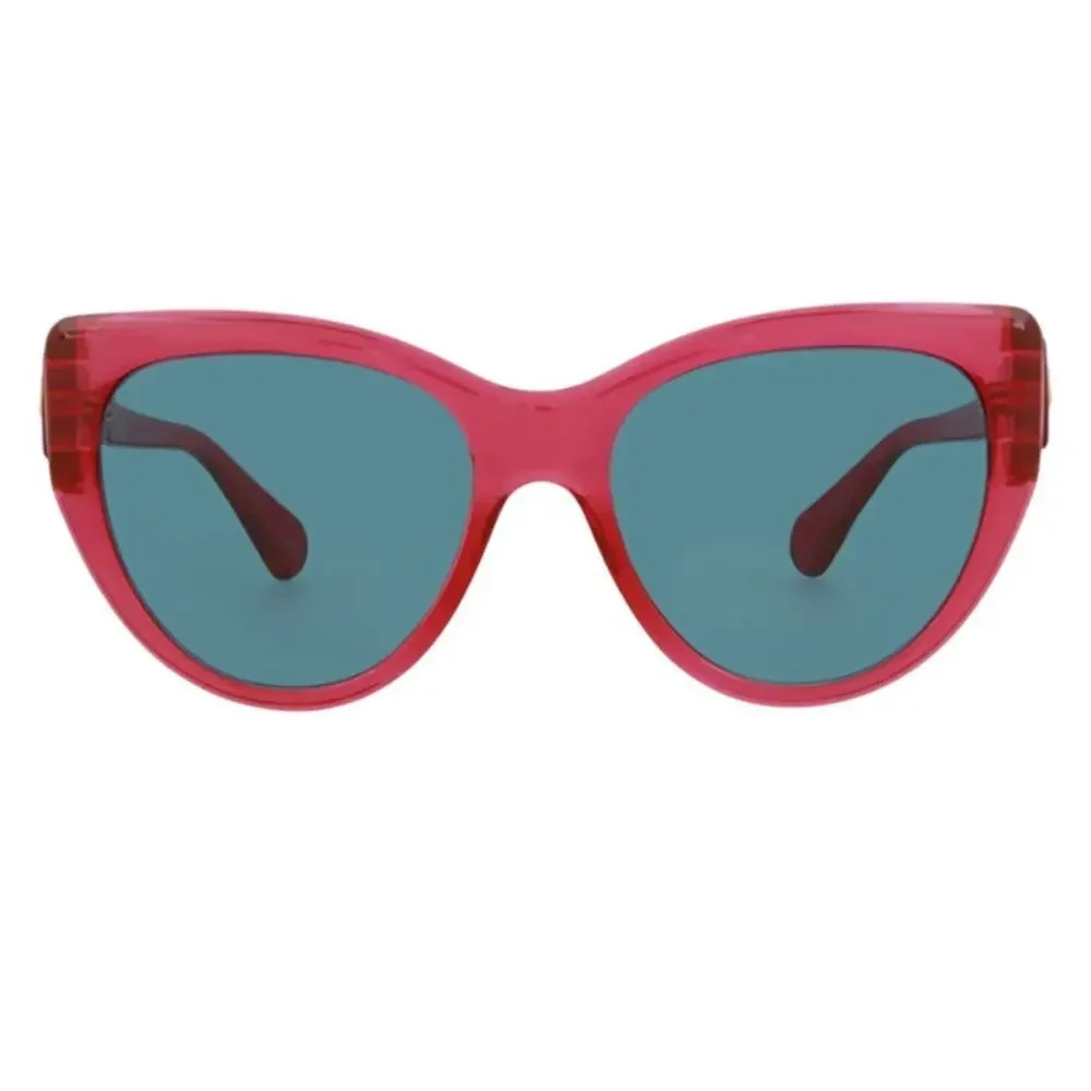 Gucc Cat Eye Sunglasses Red with blue lenses